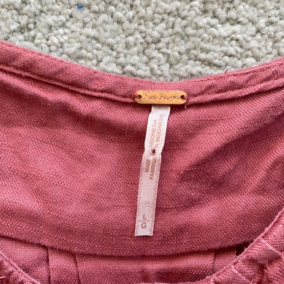 Free People ‘Moonshine’ pink linen mini dress - Picture 4 of 9